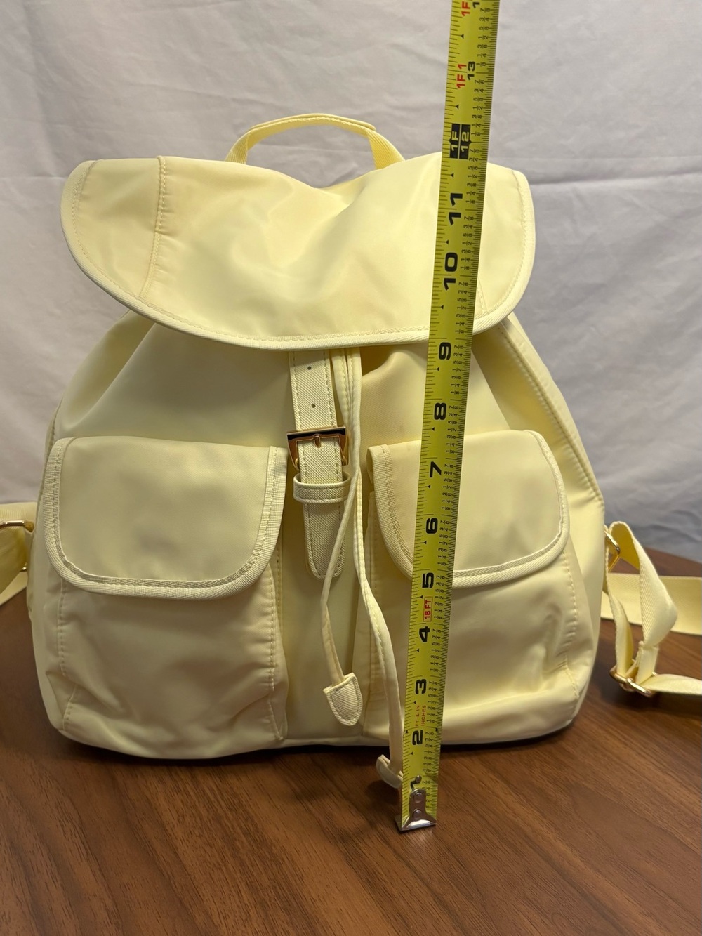 Butter Yellow Women's Drawstring Backpack - Picture 7 of 8